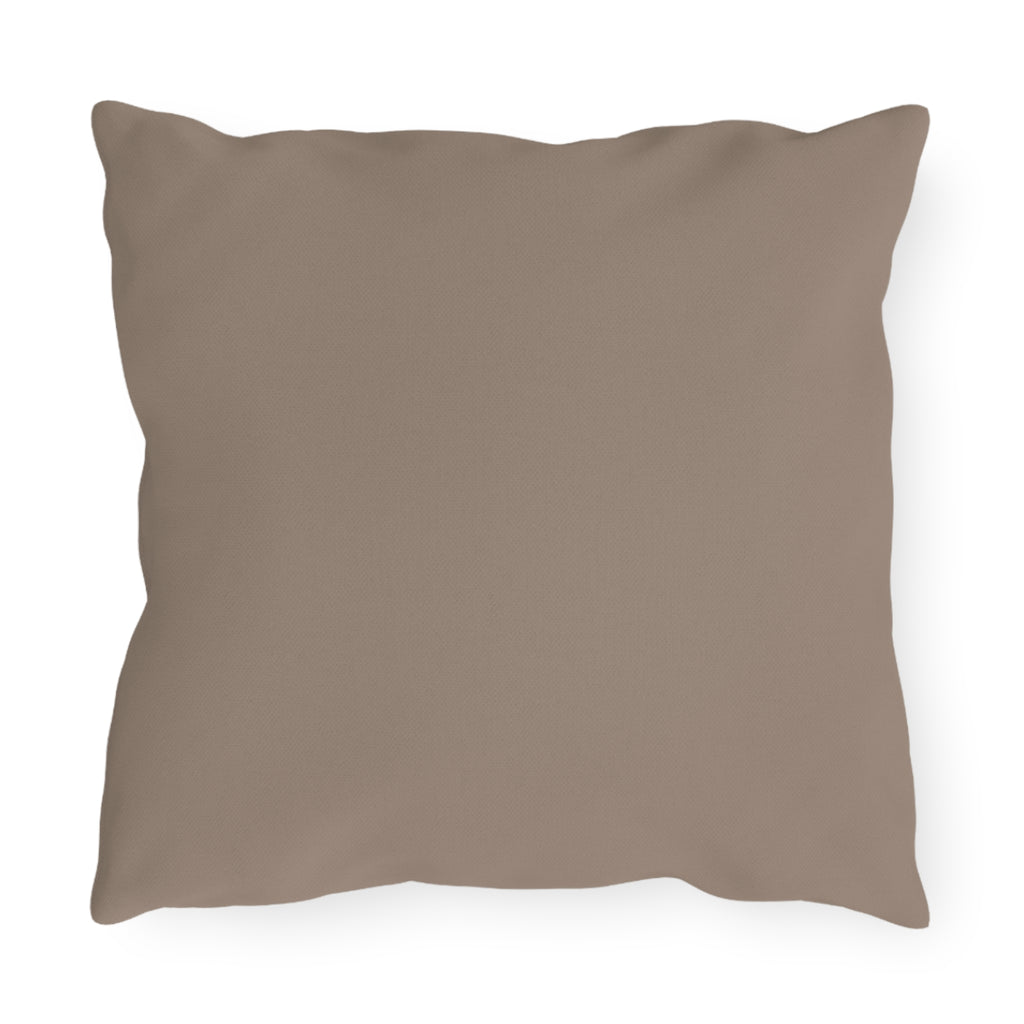 Pink Rose Flowers, Taupe accent color, Throw Pillow, Indoor/Outdoor Decor for Home or Office