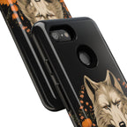 Wolf with Flowers, Animal Cell Phone Case - Apple, Samsung, Google Pixel