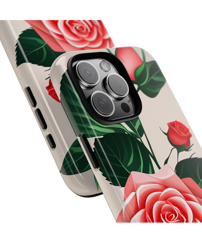 Pink Rose Flowers, Cell Phone Case - Apple, Samsung or Google Pixel