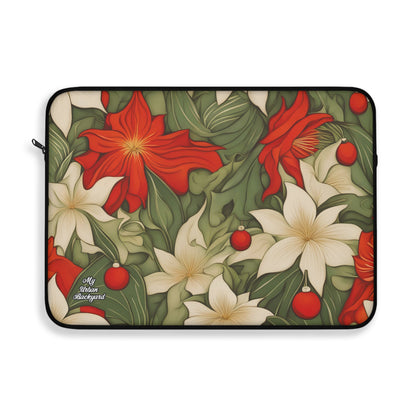 Laptop Carrying Case, Top Loading Sleeve for School or Work - Holiday Flowers