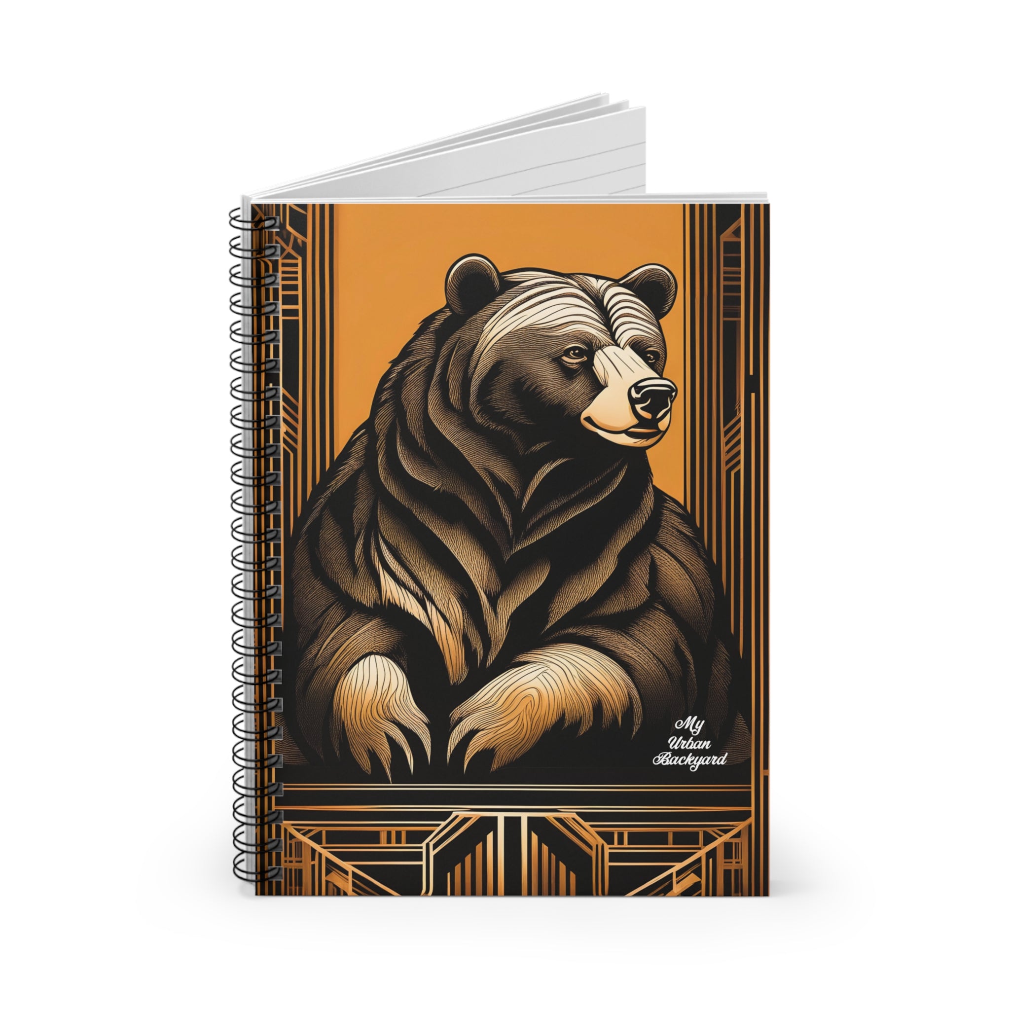 Theo Grizzlyson, Bear Spiral Notebook Writing Journal –  118 Ruled Pages