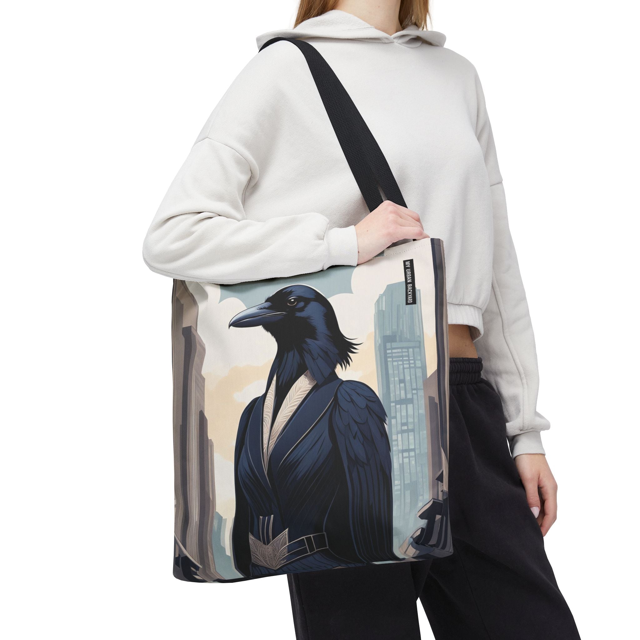 Regal Crow Art Deco Tote Bag