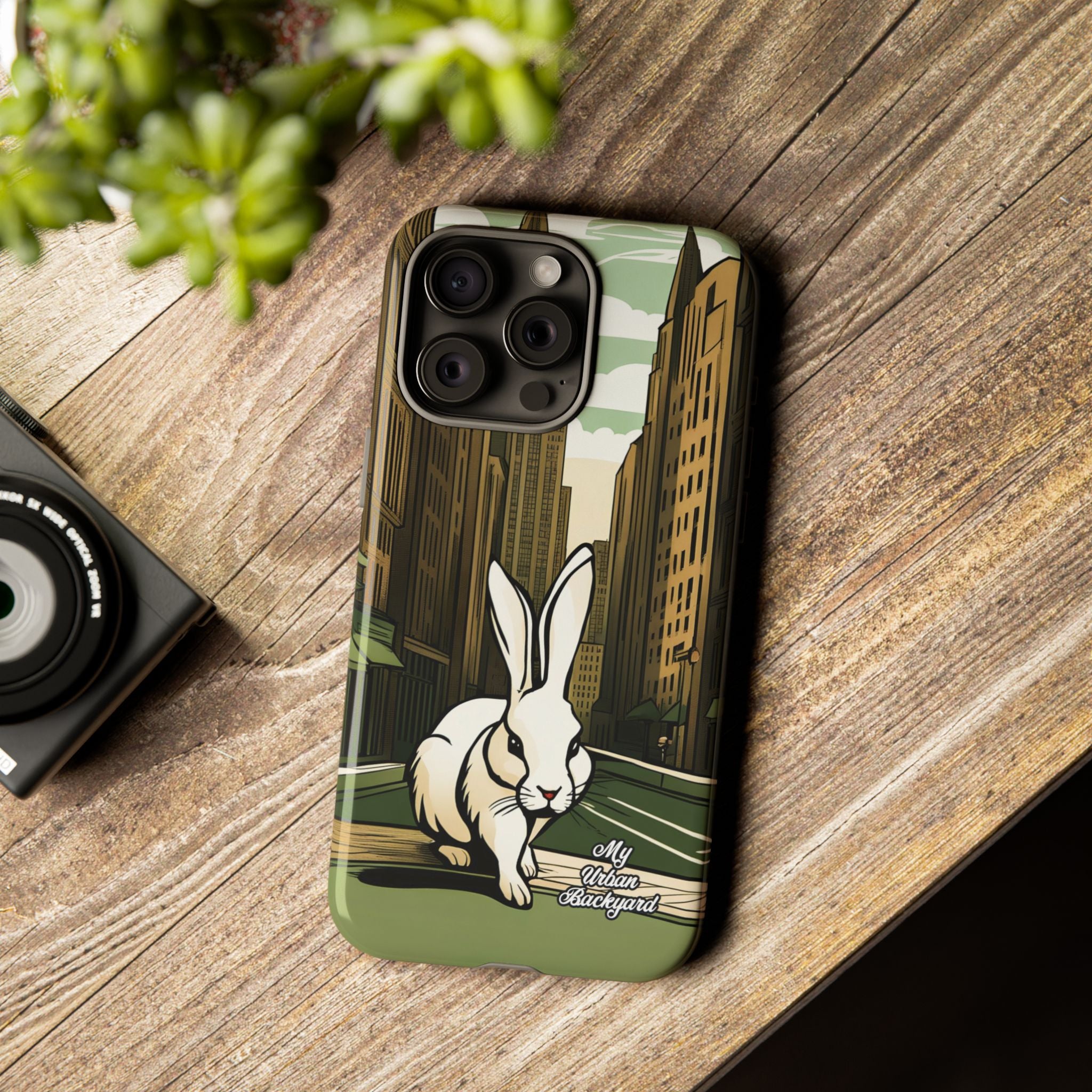 White Rabbit on a City Street, Cell Phone Case - Apple, Samsung, Google Pixel