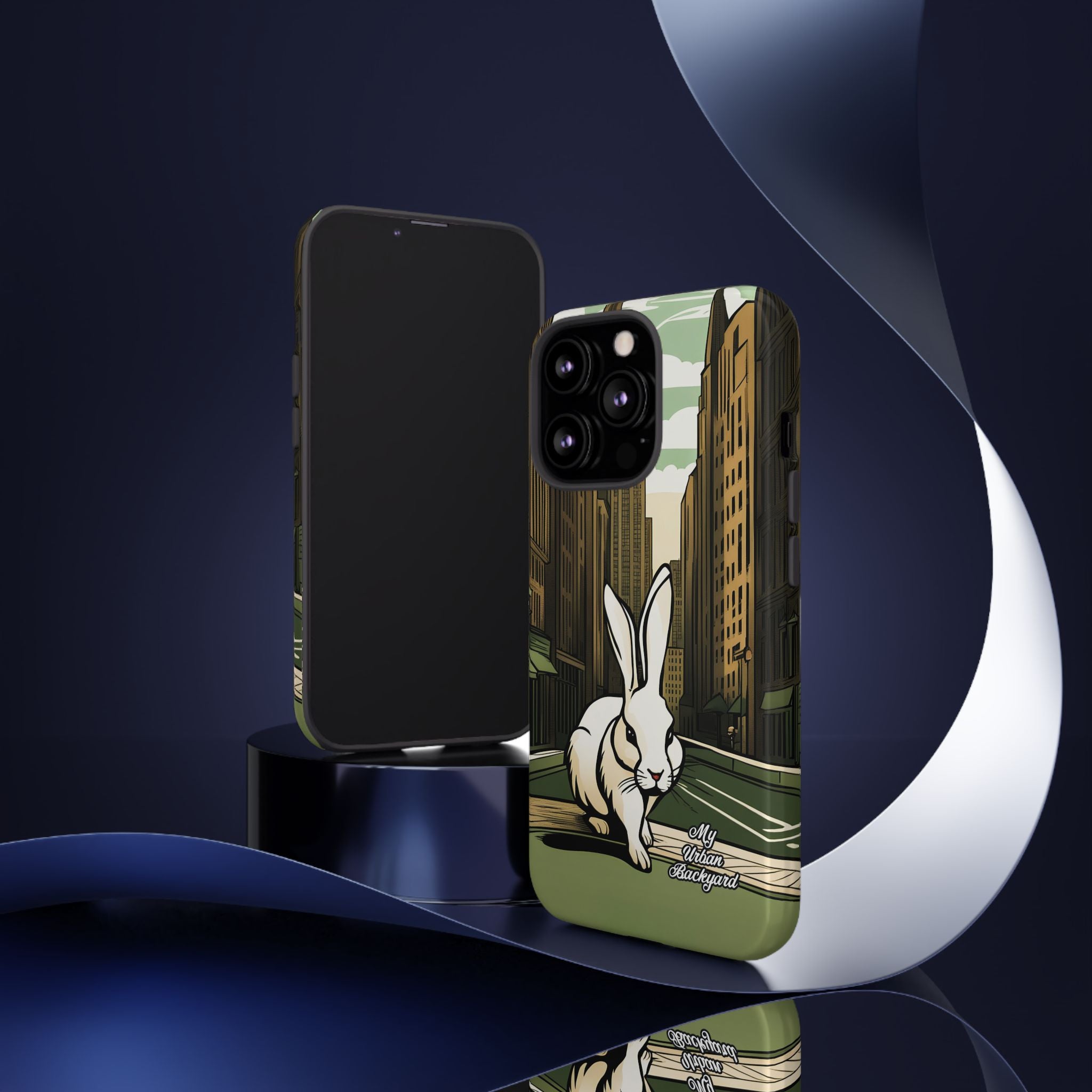White Rabbit on a City Street, Cell Phone Case - Apple, Samsung, Google Pixel
