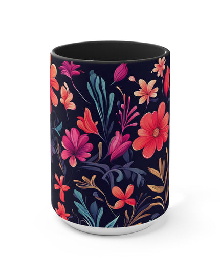 Night Blooming Wildflowers, Ceramic Mug - Perfect for Coffee, Tea, and More!