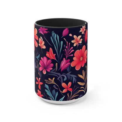 Night Blooming Wildflowers, Ceramic Mug - Perfect for Coffee, Tea, and More!