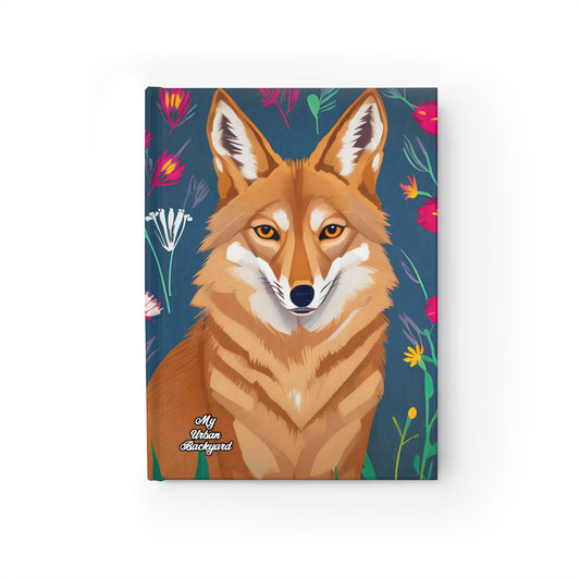 Coyote with Red Flowers, Hardcover Notebook Journal - Write in Style