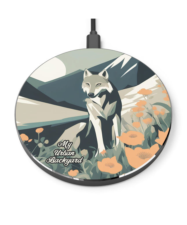 Mountain Wolf, 10W Wireless Charger for iPhone, Android, Earbuds