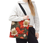 Holiday Flowers, Tote Bag with Cotton Handles