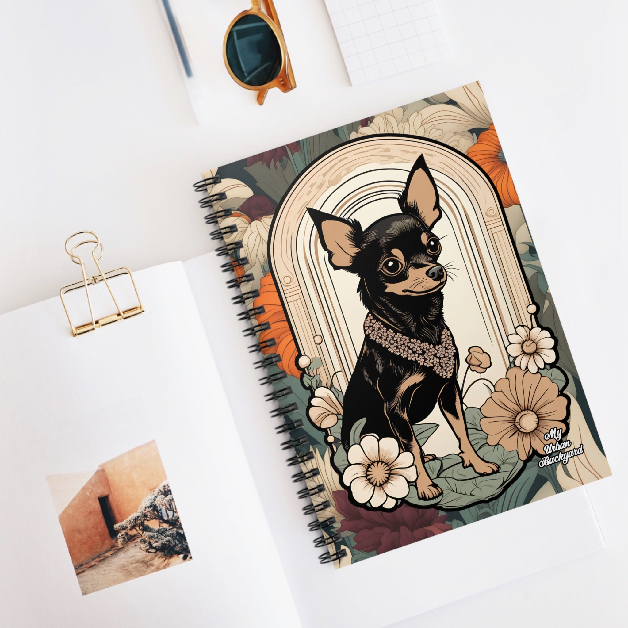 Tango, Dog Spiral Notebook Writing Journal - 118 Ruled Pages