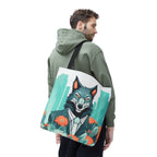 Vincent Blueclaw, Wolf Tote Bag with Cotton Handles For Everyday Use, 3 Sizes