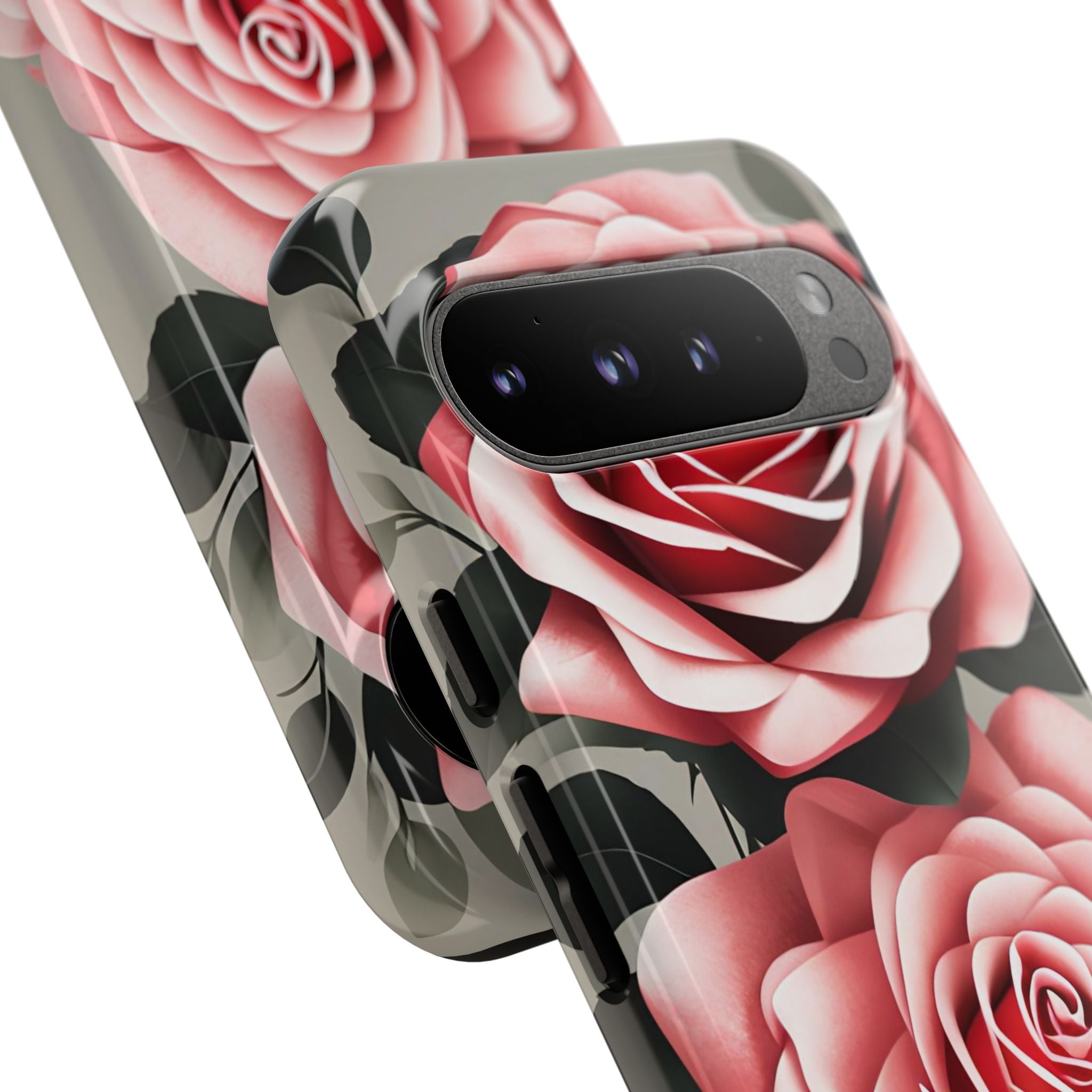 Pink Rose Flowers, Cell Phone Case - Apple, Samsung or Google Pixel