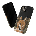 Art Deco Coyote with Flower, Cell Phone Case - Apple, Samsung, Google Pixel