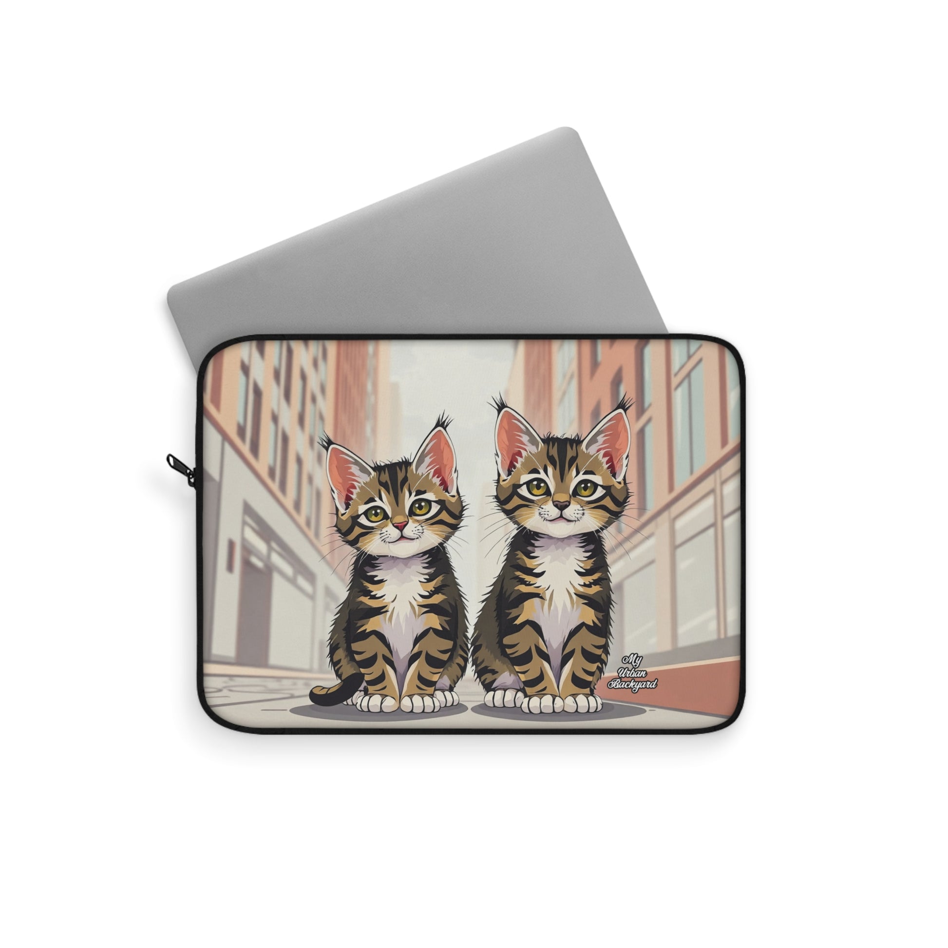 Cute Tabby Kittens Laptop Sleeve | Cat Case for Pet Lovers | Gift for Students, Work, Home, Birthdays, Cat Lovers