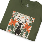Winter Stag, Soft 100% Cotton T-Shirt, Unisex, Short Sleeve, Classic Fit