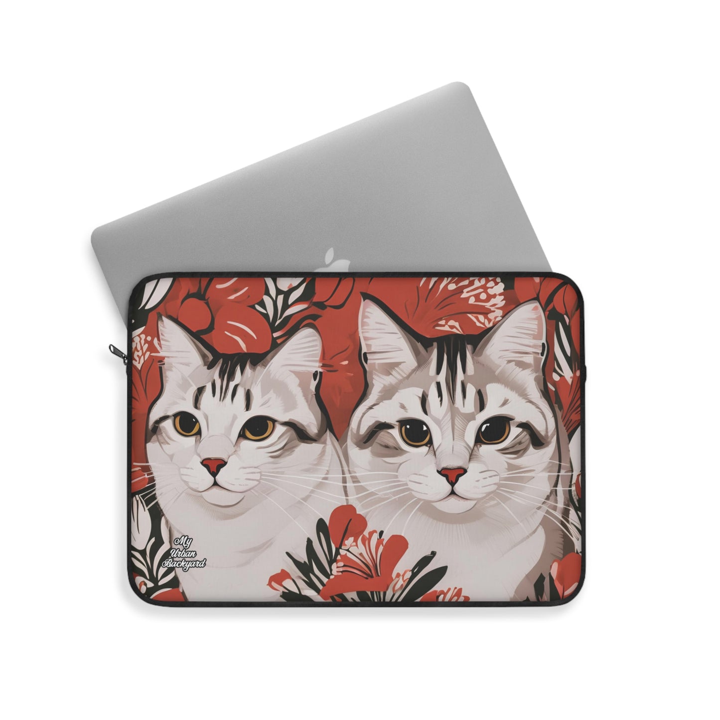 White Cats, Laptop Carrying Case, Top Loading Sleeve for School or Work