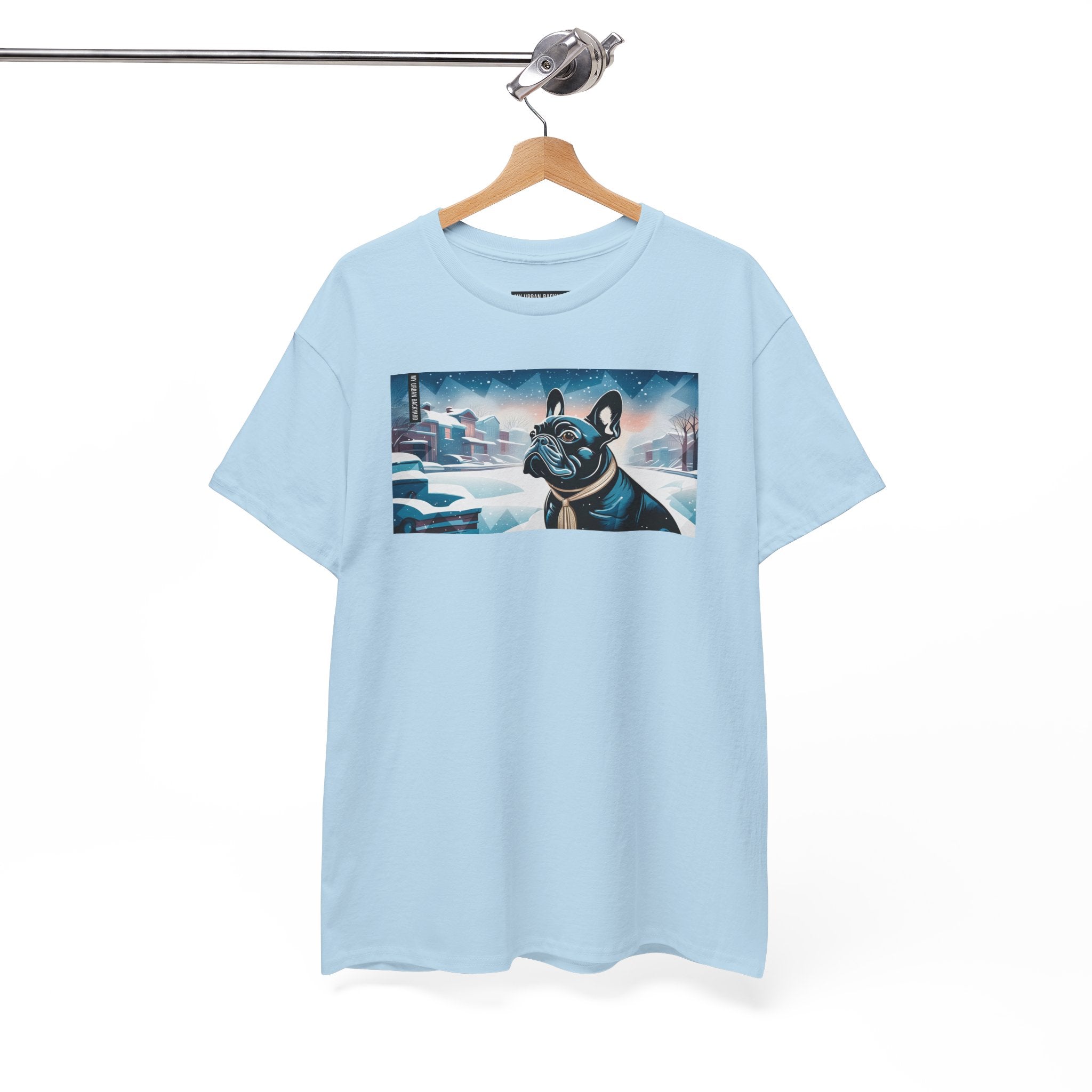 French Bulldog, Winter Graphic Tee, Unisex T-Shirt, Nature Lover Gift, Animal Art Top, Casual Wear