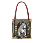 Art Deco Squirrel, Tote Bag with Cotton Handles For Everyday Use, 3 Sizes