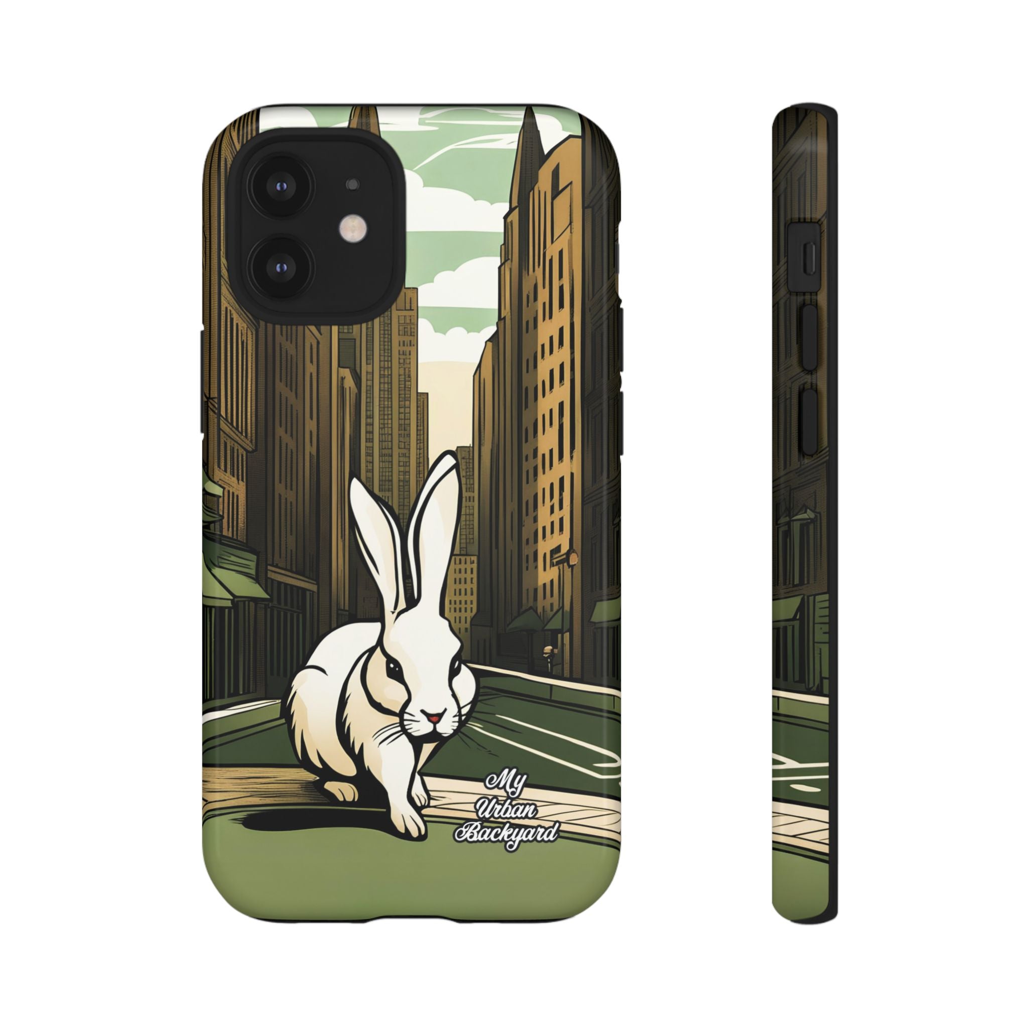 White Rabbit on a City Street, Cell Phone Case - Apple, Samsung, Google Pixel