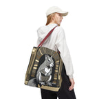 Art Deco Squirrel, Tote Bag with Cotton Handles For Everyday Use, 3 Sizes