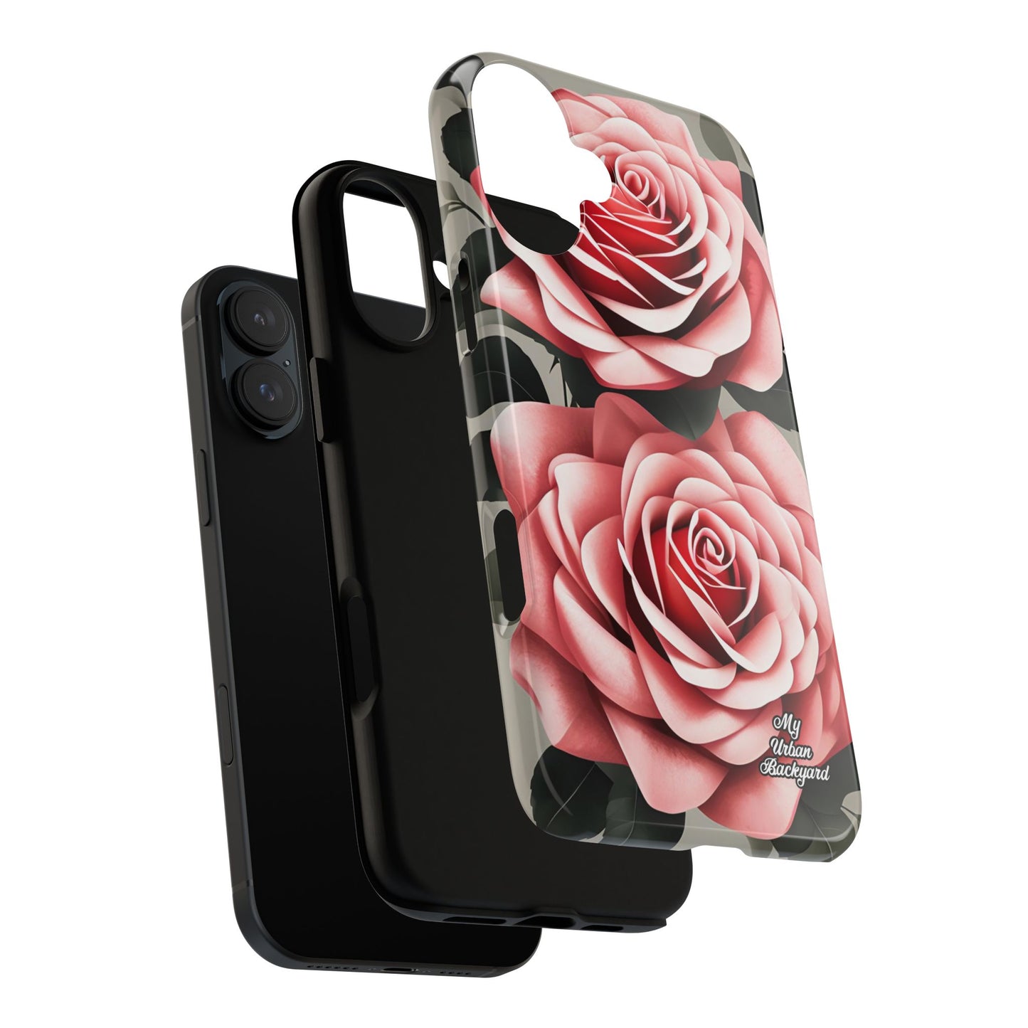 Pink Rose Flowers, Cell Phone Case - Apple, Samsung or Google Pixel