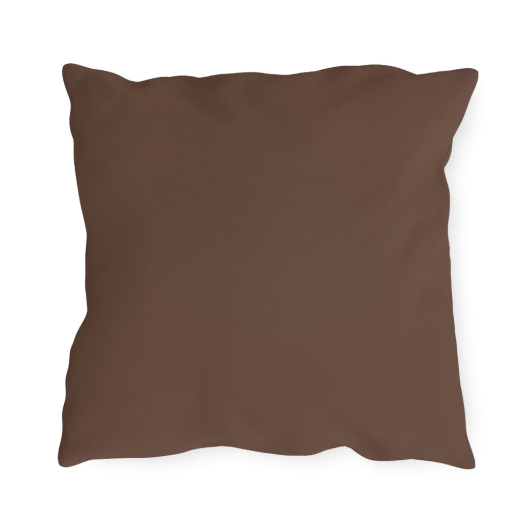 Art Deco Coyote w Flower, Sable accent color, Throw Pillow, Indoor/Outdoor Decor for Home or Office