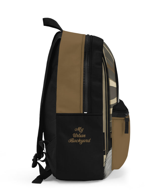 Art Deco Squirrel, Backpack with Computer Pocket and Padded Back