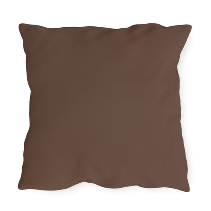 Circle of Petals, Sable accent color, Throw Pillow, Indoor/Outdoor Decor for Home or Office