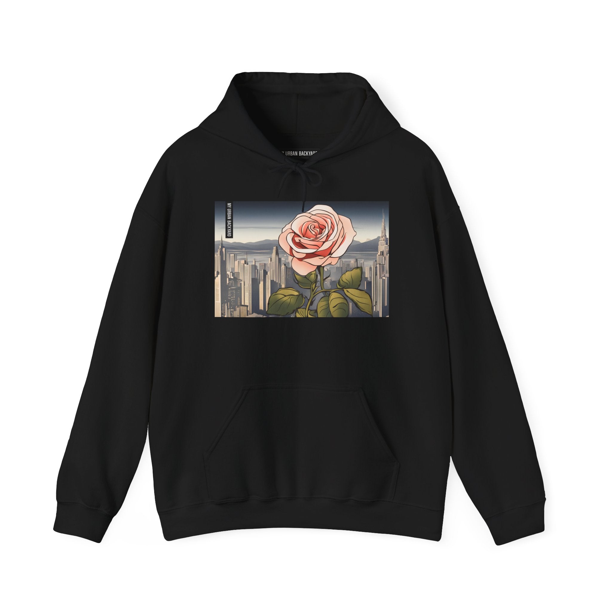 City Rose Unisex Hoodie - Cozy Gift for Plant Lovers, Floral Sweatshirt for Spring, Comfortable Everyday Wear, Birthday Present