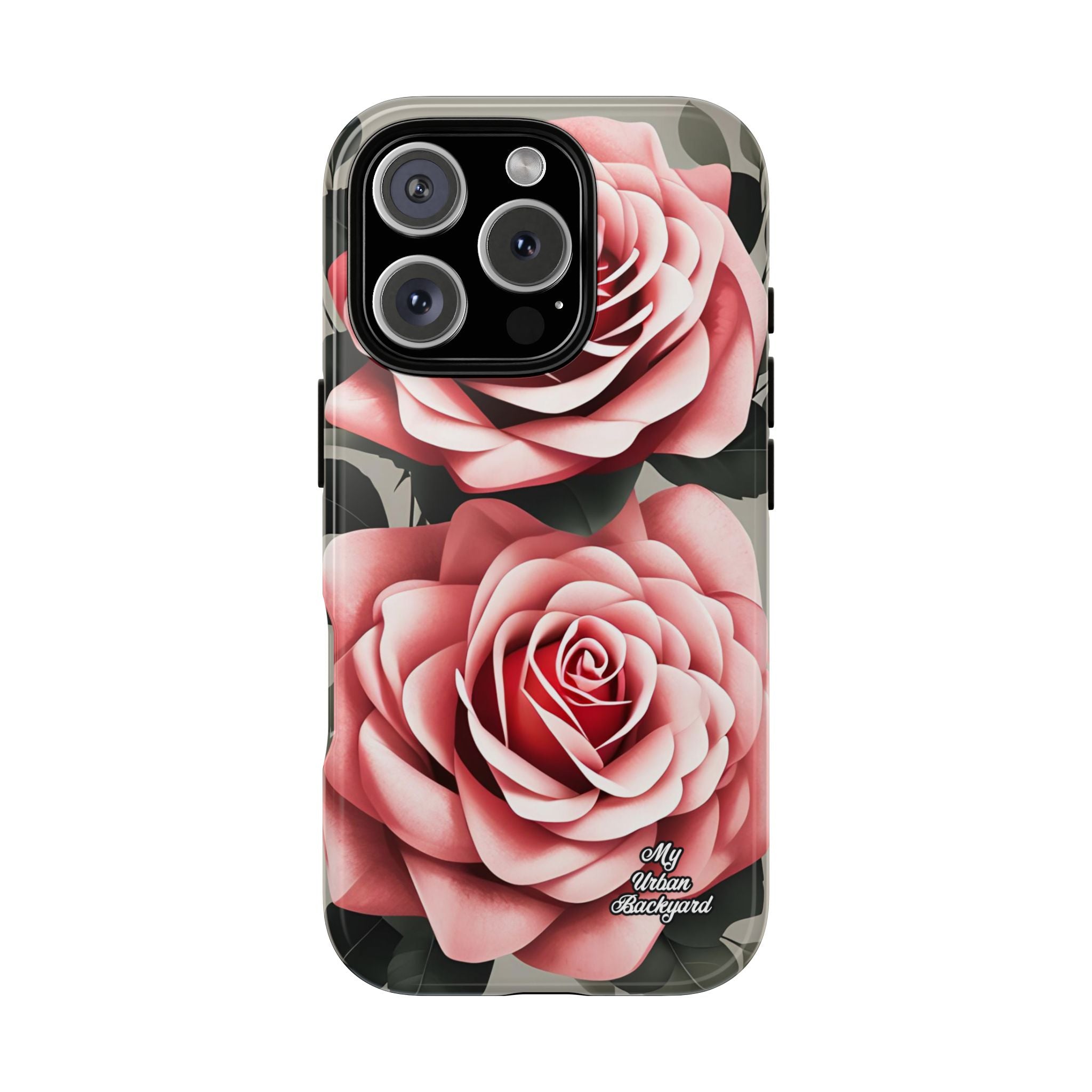Pink Rose Flowers, Cell Phone Case - Apple, Samsung or Google Pixel