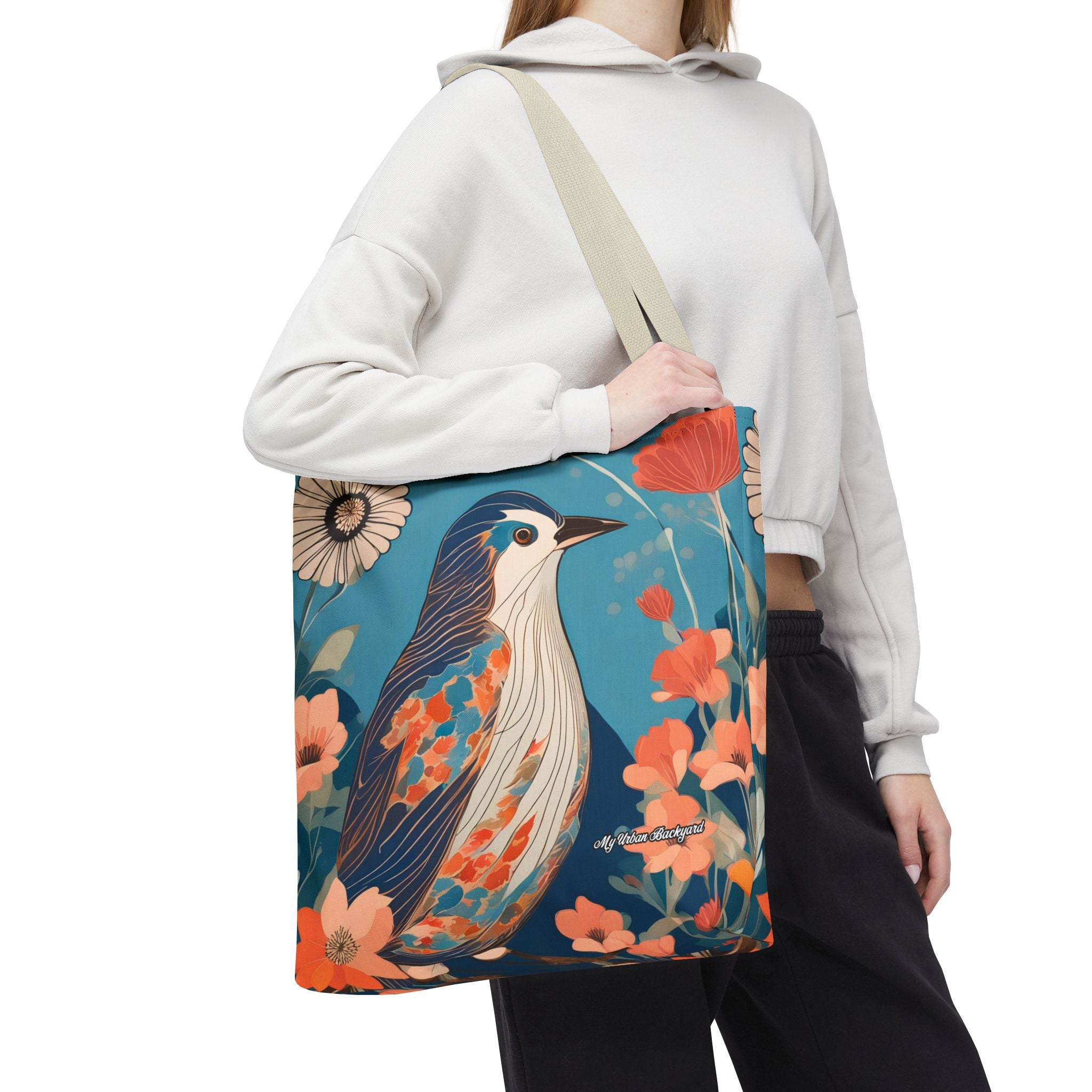 Colorful Bird Tote Bag with Cotton Handles For Everyday Use, 3 Sizes