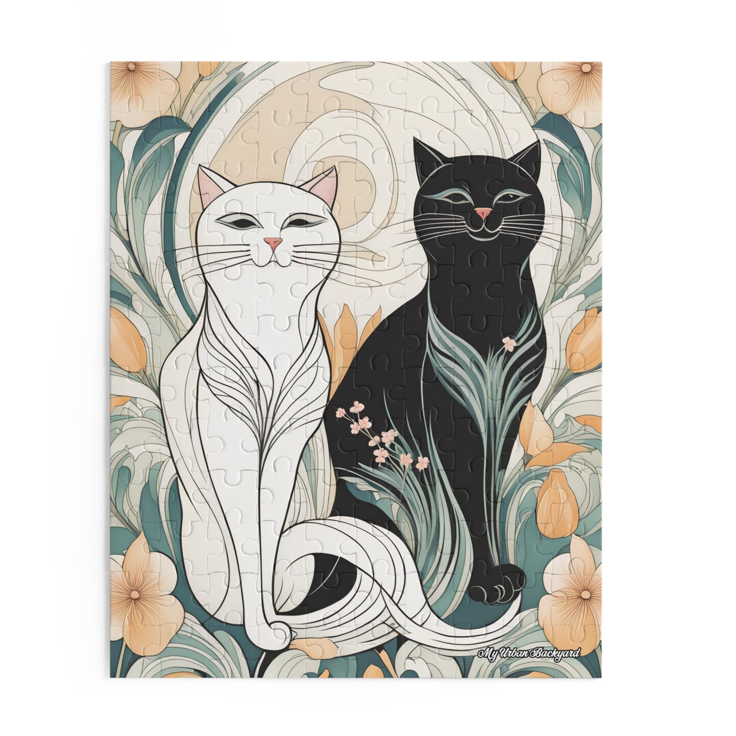 Two Happy Cats, Jigsaw Puzzle, (120, 252, or 500-Piece)