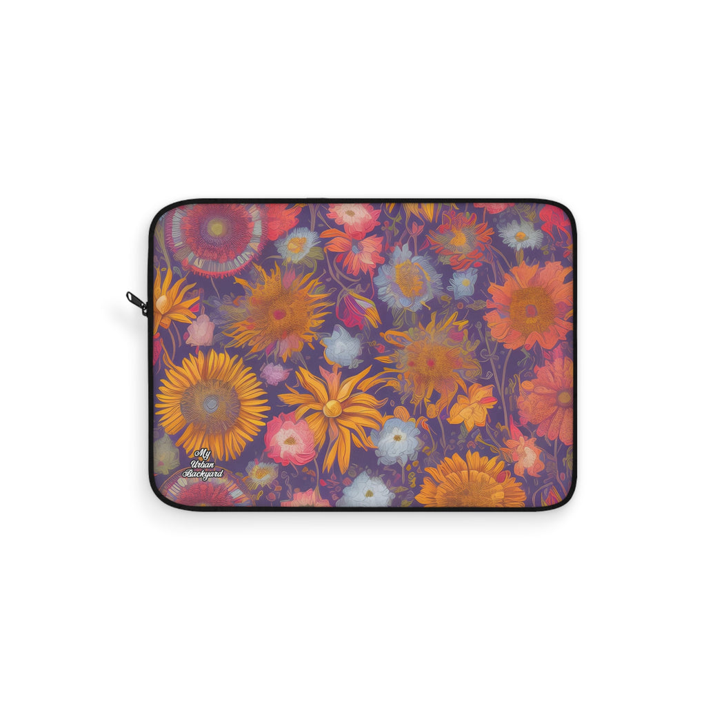 Muted Flowers, Laptop Carrying Case, Top Loading Sleeve for School or Work