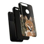 Art Deco Coyote with Flower, Cell Phone Case - Apple, Samsung, Google Pixel