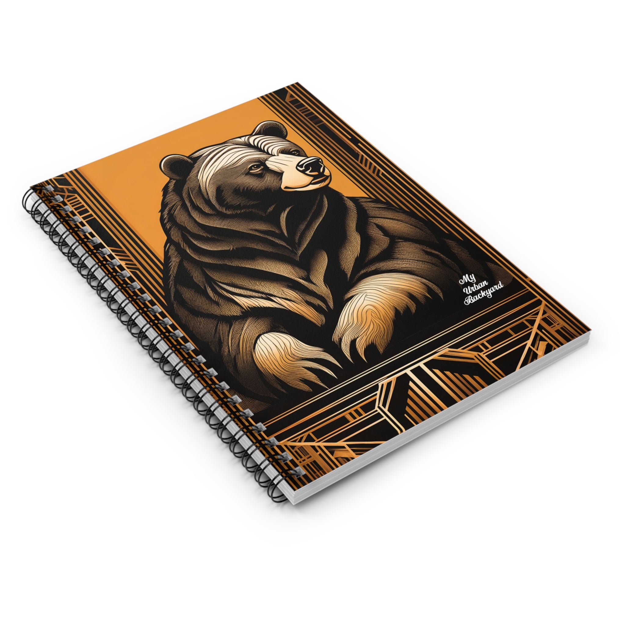Theo Grizzlyson, Bear Spiral Notebook Writing Journal –  118 Ruled Pages