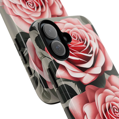 Pink Rose Flowers, Cell Phone Case - Apple, Samsung or Google Pixel