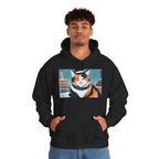 Calico Cat in Snow Hoodie — Cozy Winter Cat Lover Sweatshirt