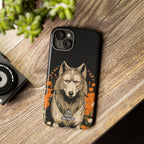 Wolf with Flowers, Animal Cell Phone Case - Apple, Samsung, Google Pixel