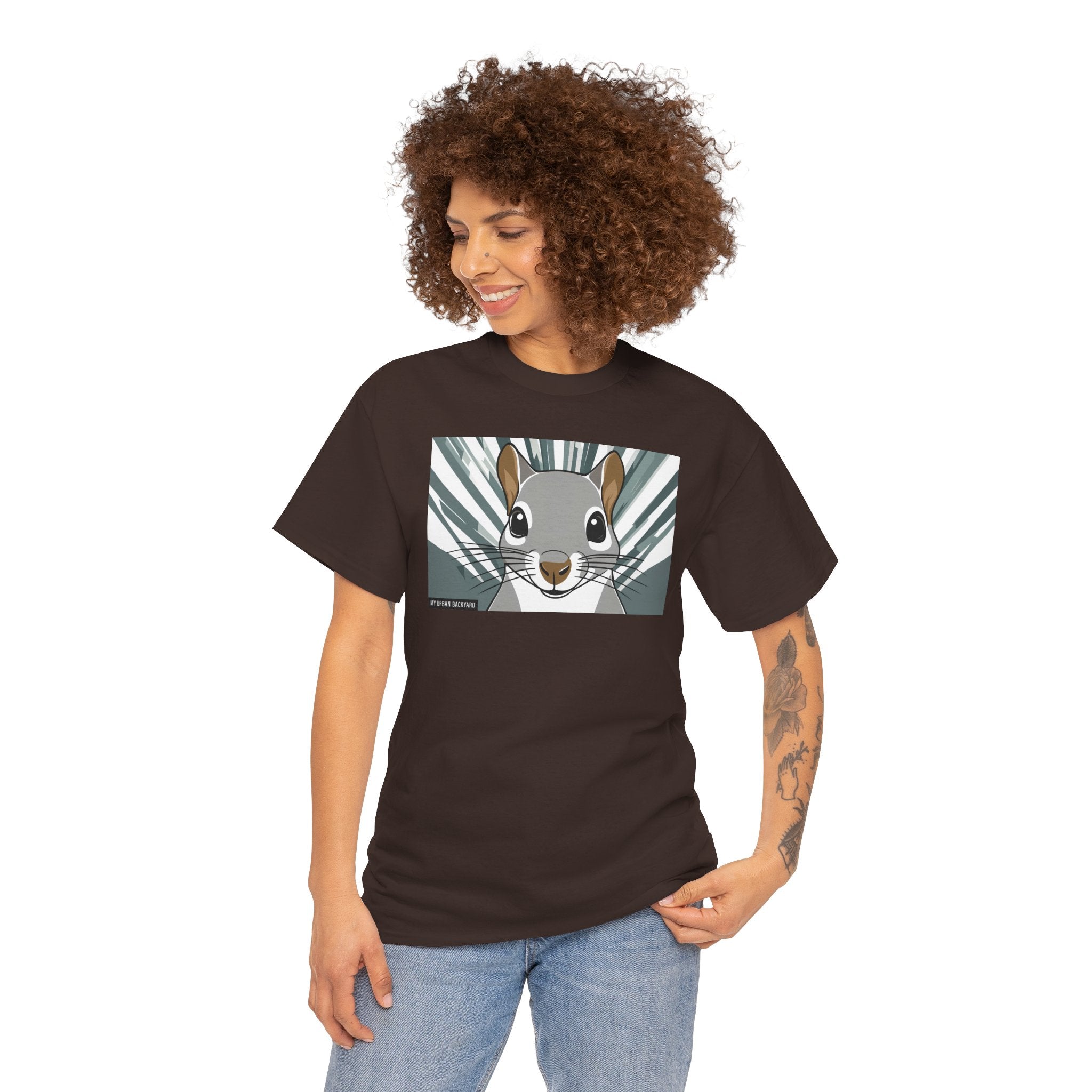 Cute Squirrel Graphic Tee, Unisex Cotton T-Shirt, Nature Lover Gift, Animal Art Top, Casual Wear