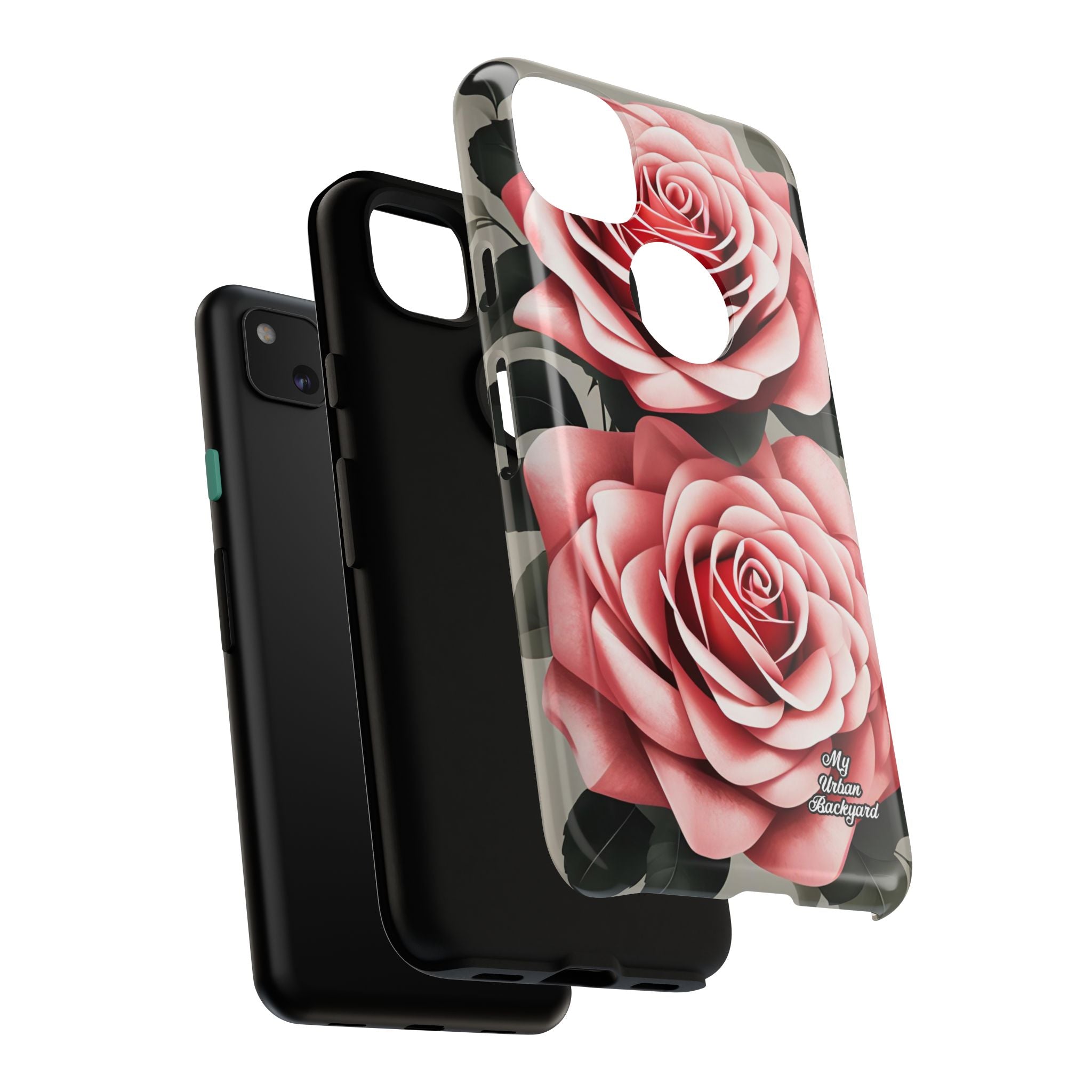Pink Rose Flowers, Cell Phone Case - Apple, Samsung or Google Pixel