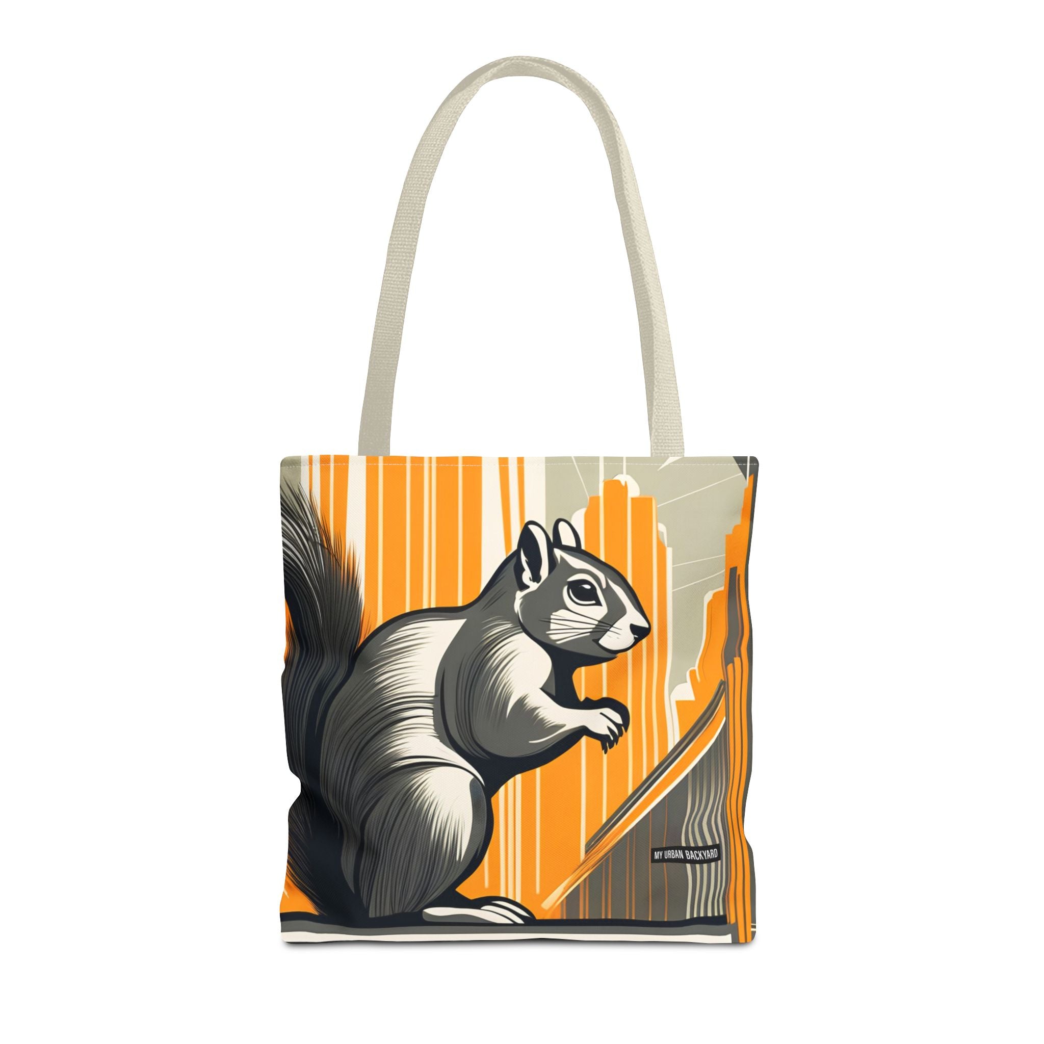 Art Deco Squirrel, Everyday Tote Bag w Cotton Handles