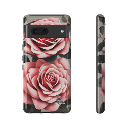 Pink Rose Flowers, Cell Phone Case - Apple, Samsung or Google Pixel