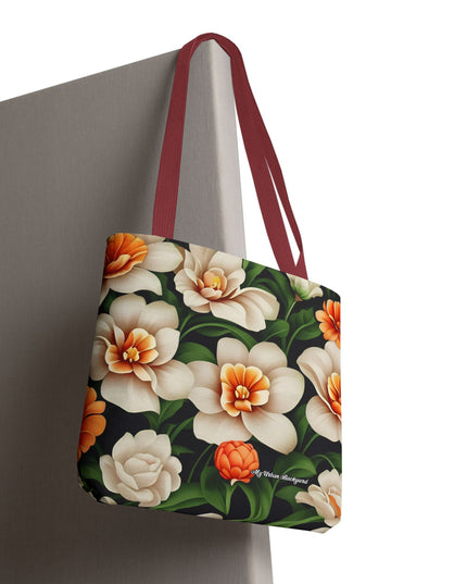 Pretty Flowers Tote Bag with Cotton Handles For Everyday Use, 3 Sizes