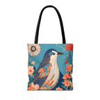 Colorful Bird, Everyday Tote Bag w Cotton Handles