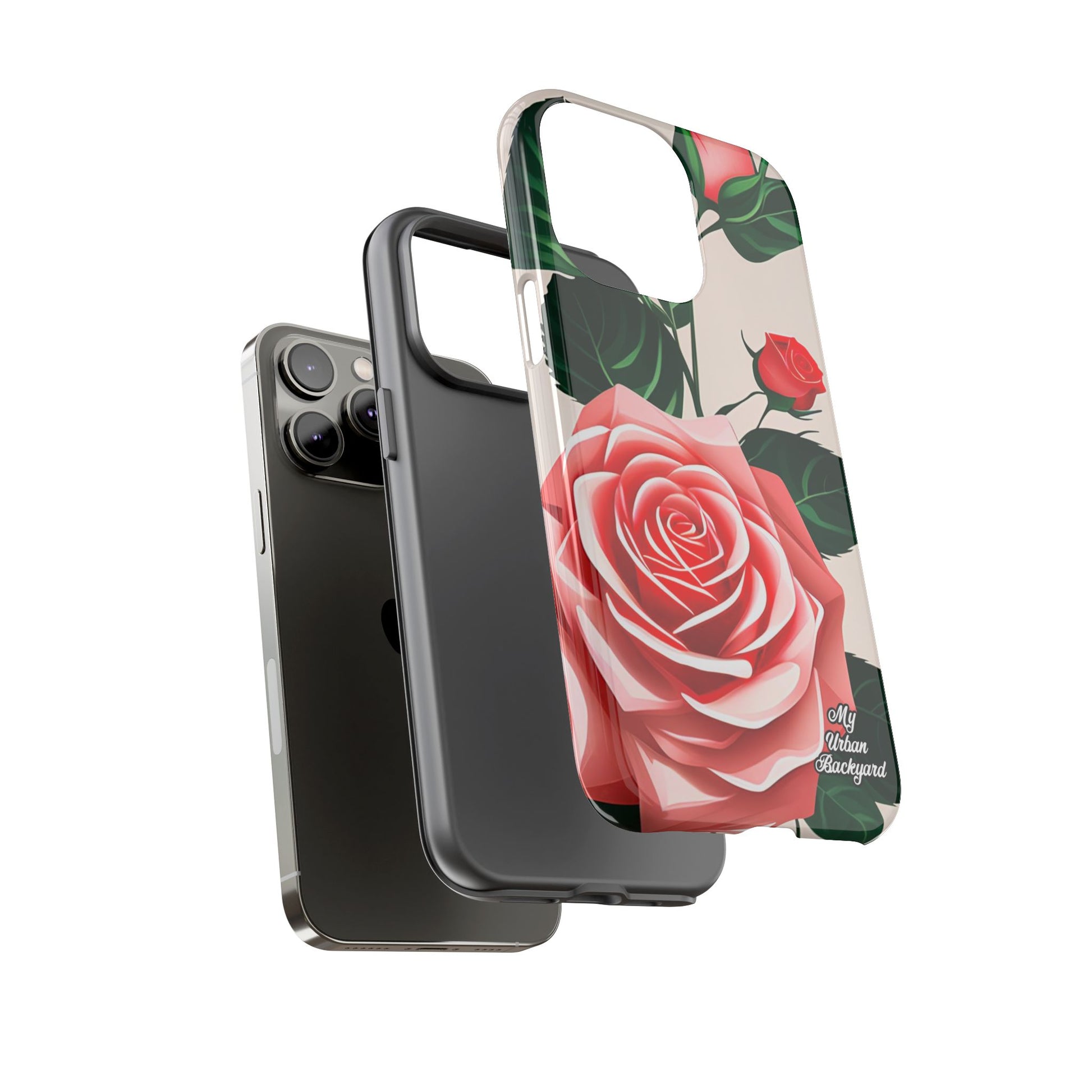 Pink Rose Flowers, Cell Phone Case - Apple, Samsung, Google Pixel