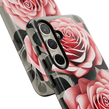 Pink Rose Flowers, Cell Phone Case - Apple, Samsung or Google Pixel