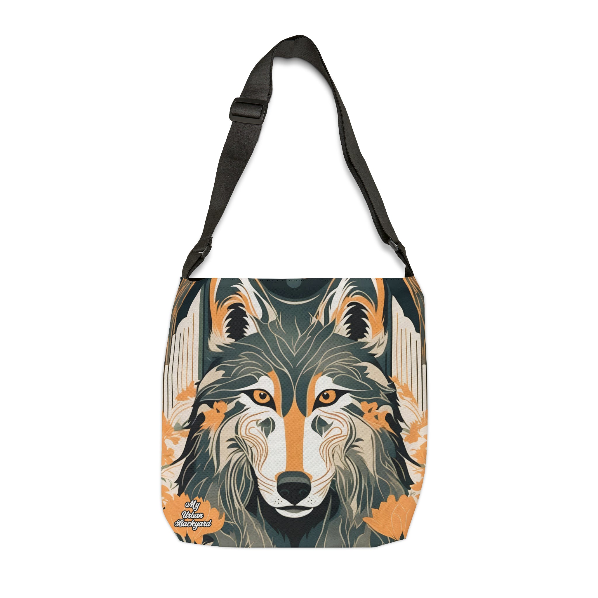 Dorian Greyfang Tote Bag with Adjustable Strap, Wolf Design - Trendy and Versatile