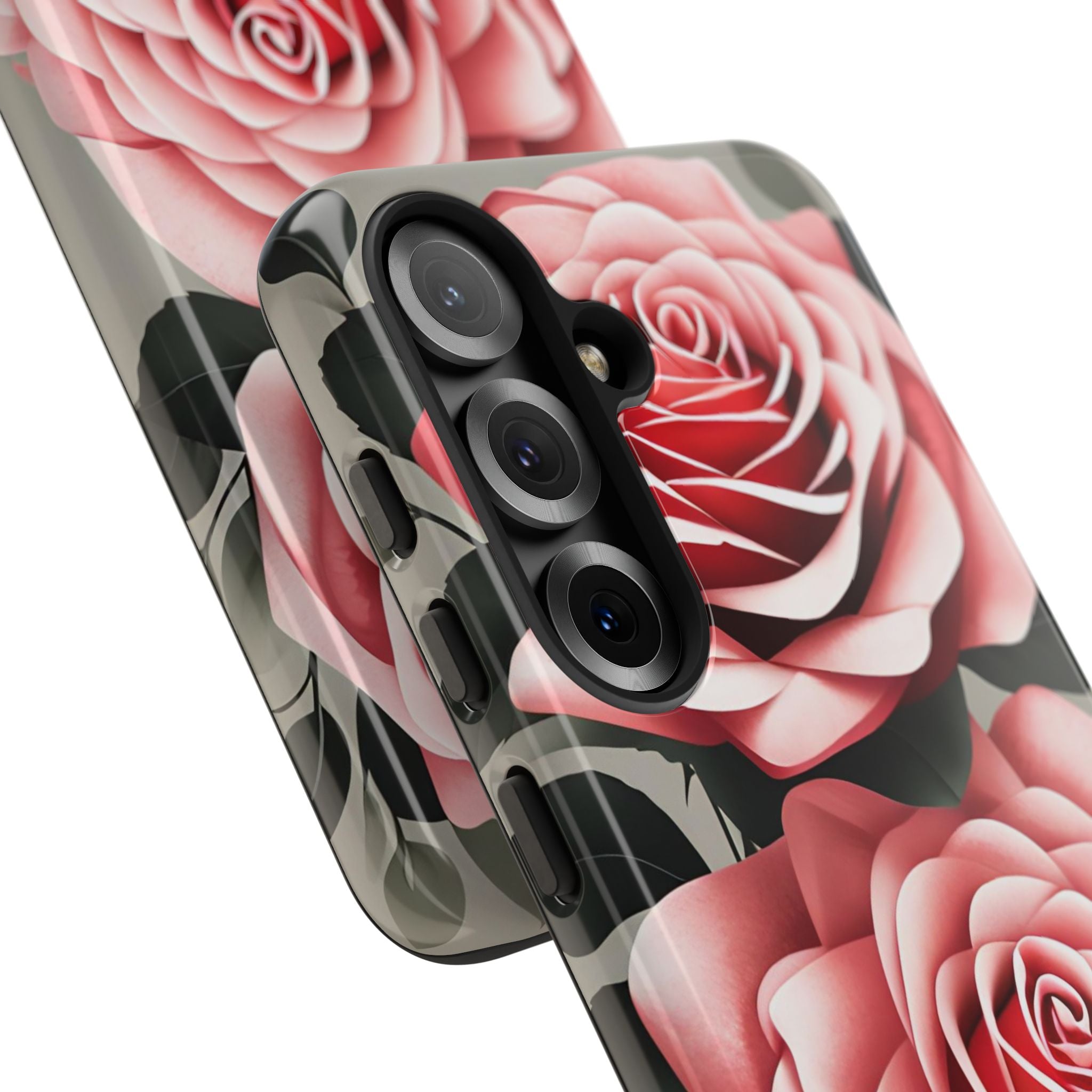 Pink Rose Flowers, Cell Phone Case - Apple, Samsung or Google Pixel