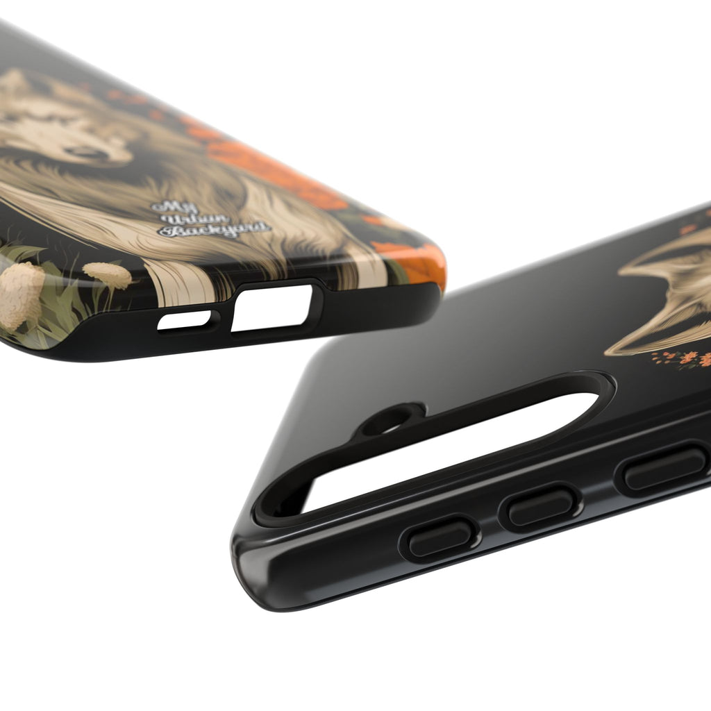 Wolf with Flowers, Animal Cell Phone Case - Apple, Samsung, Google Pixel