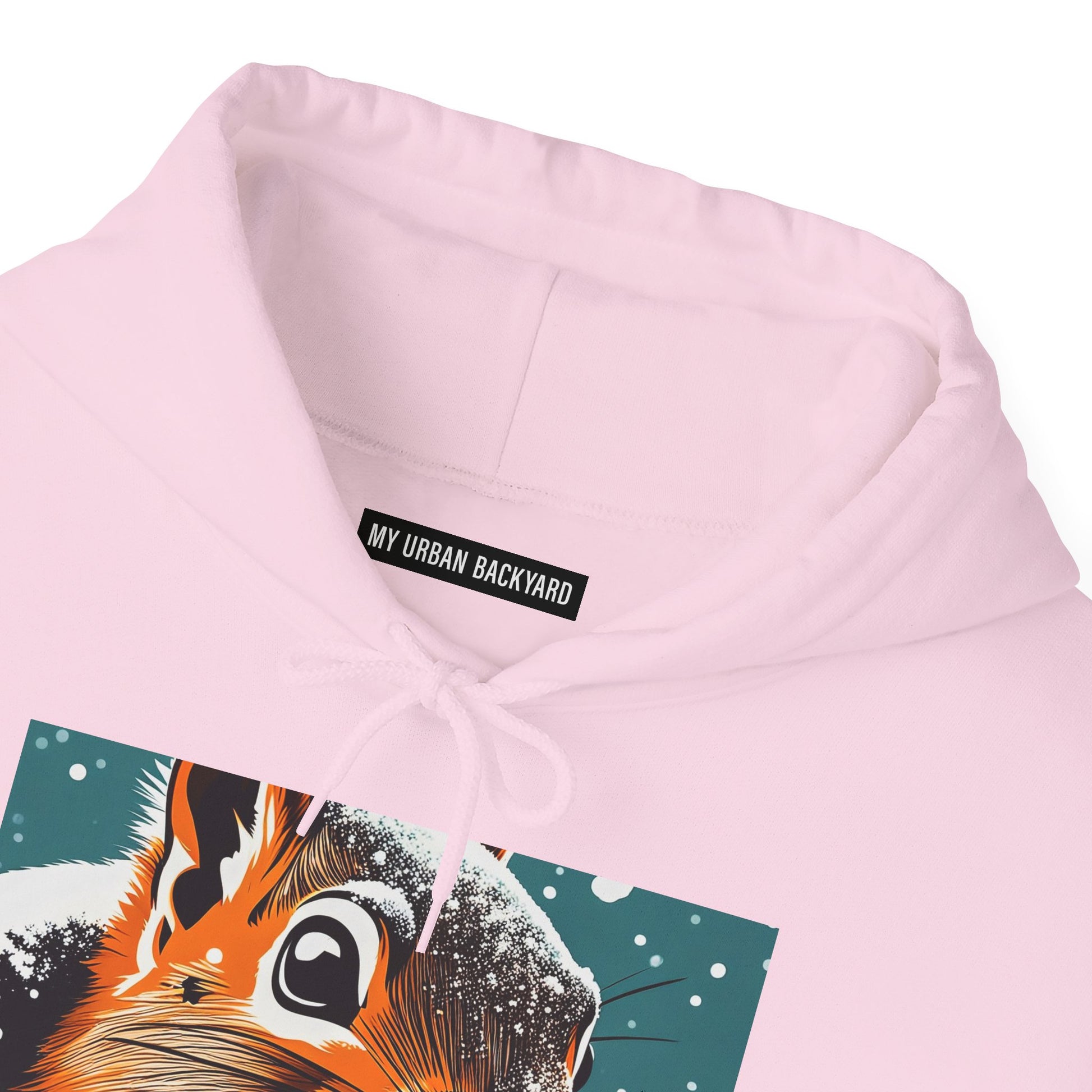 Winter Squirrel Sweatshirt - Unisex Heavy Blend Hooded, Cute Animal Apparel, Winter Fashion, Gift for Nature Lovers, Snowy Days, Cozy Wear